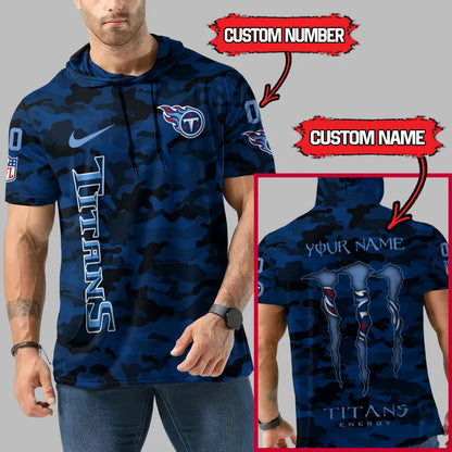 [HOT DEAL] NEW CUSTOMIZED NFL31 TST TENNESSEE TITANS SHORT SLEEVE HOODIE
