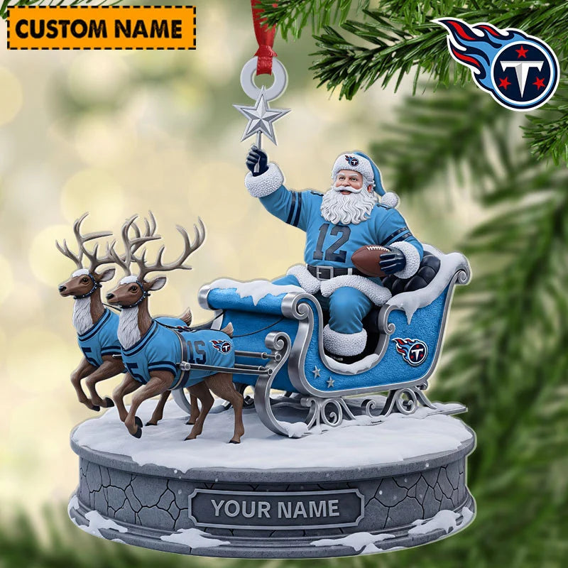 [SPECIAL OFFER] NEW CUSTOMIZED NFL31 TST TENNESSEE TITANS CHRISTMAS ACRYLIC ORNAMENT