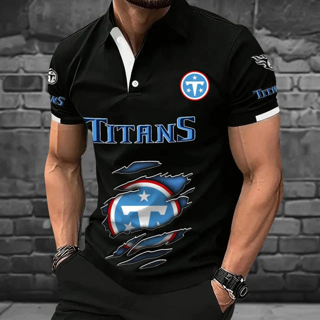 [SPECIAL OFFER] NEW CUSTOMIZED NFL31 TST TENNESSEE TITANS POLO SHIRT