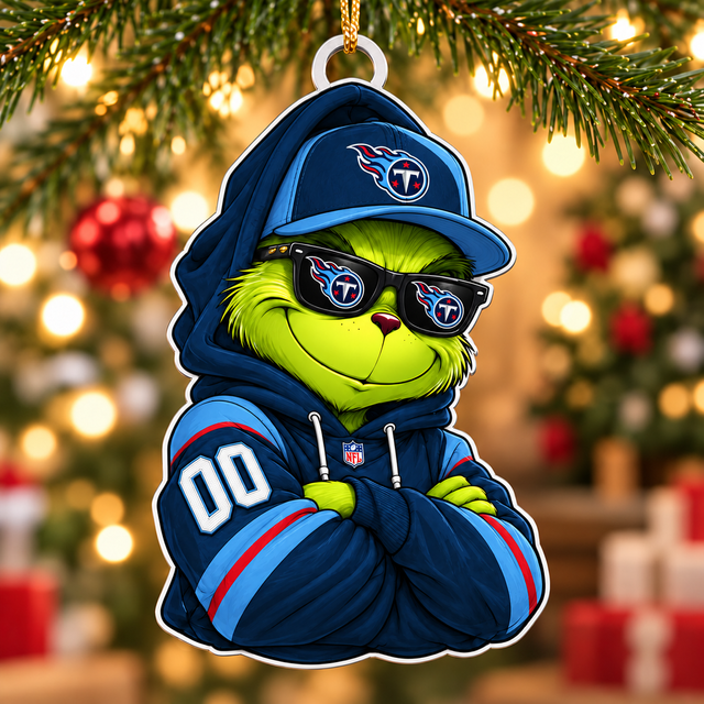 [SPECIAL OFFER] NEW CUSTOMIZED NFL31 TST TENNESSEE TITANS CHRISTMAS ACRYLIC ORNAMENT