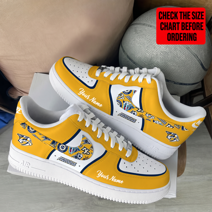 [SUPER SALE] NEW CUSTOMIZED NHL31 NVP NASHVILLE PREDATORS AF1 SHOES