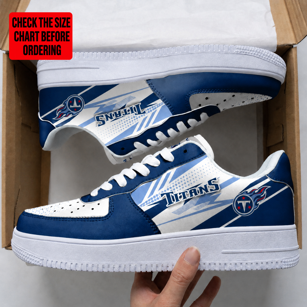 [SPECIAL OFFER] NEW CUSTOMIZED NFL31 TST TENNESSEE TITANS AF1 SNEAKERS