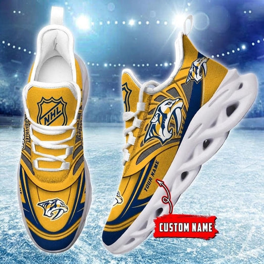 [SUPER SALE] NEW CUSTOMIZED NHL31 NVP NASHVILLE PREDATORS CLUNKY SNEAKERS