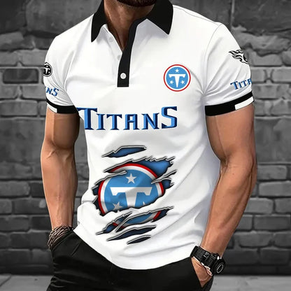 [SPECIAL OFFER] NEW CUSTOMIZED NFL31 TST TENNESSEE TITANS POLO SHIRT