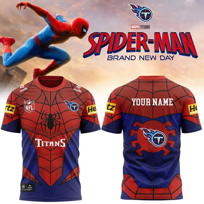 [SPECIAL OFFER] NEW CUSTOMIZED NFL31 TST TENNESSEE TITANS x SPIDER T-SHIRT, HOODIE & ZIP HOODIE