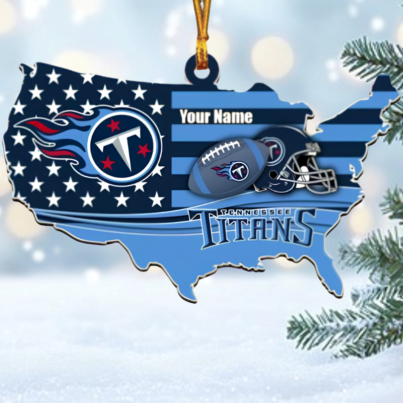 [SPECIAL OFFER] NEW CUSTOMIZED NFL31 TST TENNESSEE TITANS CHRISTMAS ACRYLIC ORNAMENT