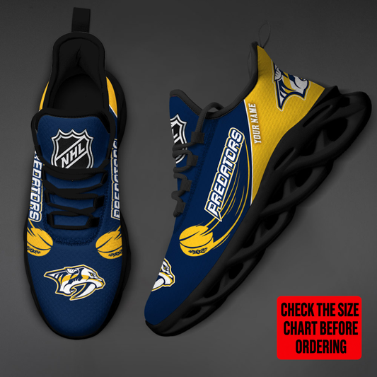 [SUPER SALE] NEW CUSTOMIZED NHL31 NVP NASHVILLE PREDATORS CLUNKY SNEAKERS
