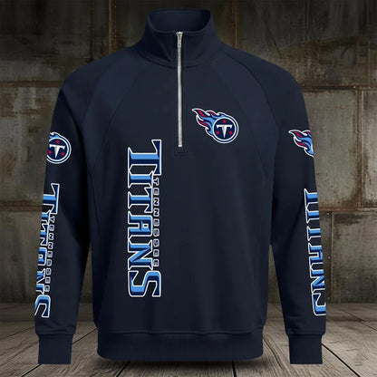 [SPECIAL OFFER] NEW CUSTOMIZED NFL31 TST TENNESSEE TITANS MEN'S MULTICOLOR QUARTER-ZIP PULLOVER