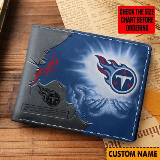 [SPECIAL OFFER] NEW CUSTOMIZED NFL31 TST TENNESSEE TITANS LEATHER WALLET