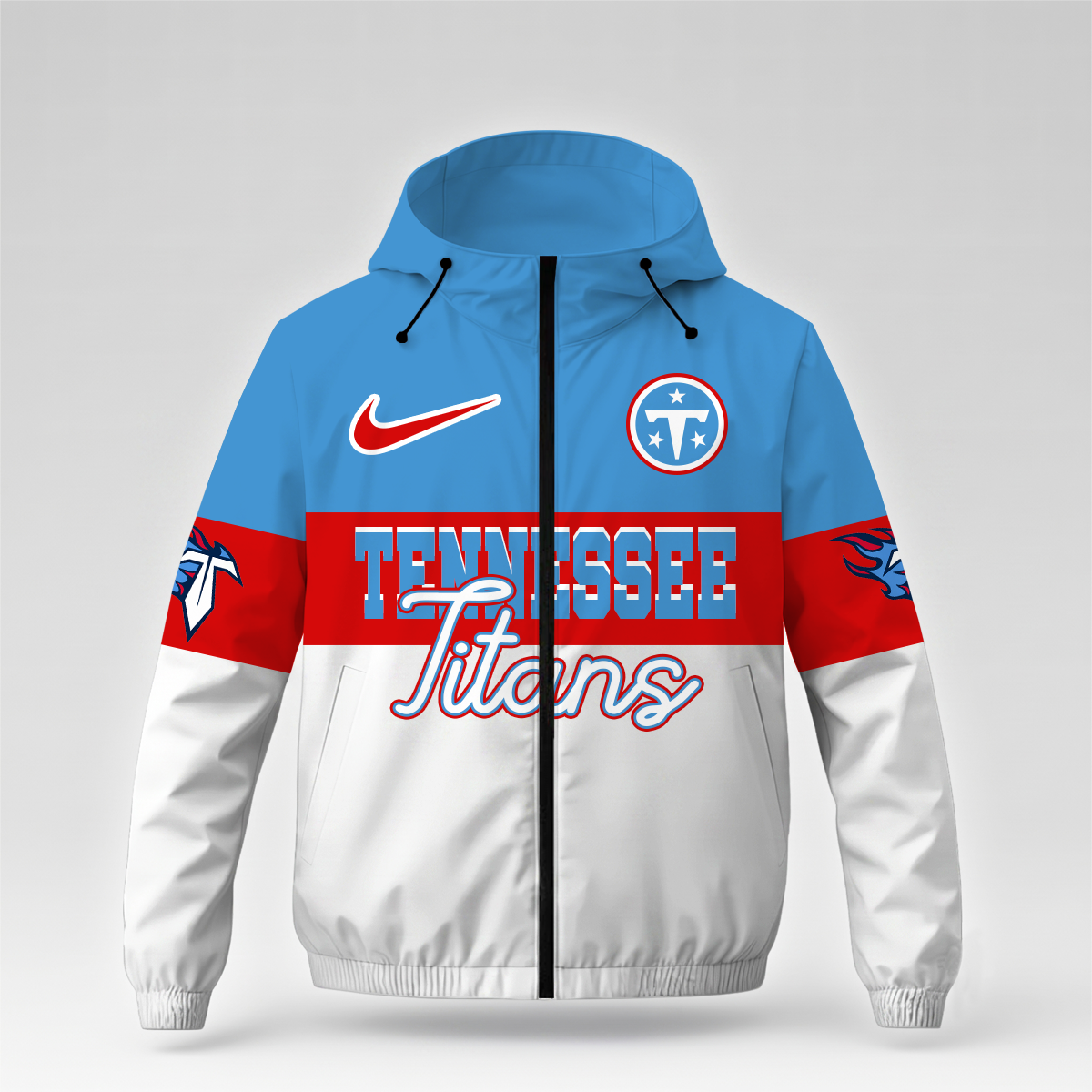 [SPECIAL OFFER] NEW CUSTOMIZED NFL31 TST TENNESSEE TITANS WINDBREAKER JACKET