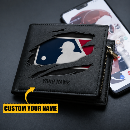 [FLASH SALE] NEW CUSTOMIZED MLB31 MAJOR LEAGUE BASEBALL LEATHER WALLET