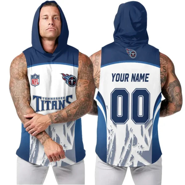 [SPECIAL OFFER] NEW CUSTOMIZED NFL31 TST TENNESSEE TITANS HOODED TANK TOP