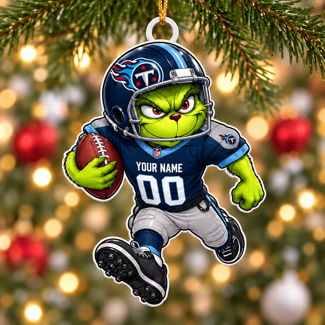 [SPECIAL OFFER] NEW CUSTOMIZED NFL31 TST TENNESSEE TITANS CHRISTMAS ACRYLIC ORNAMENT