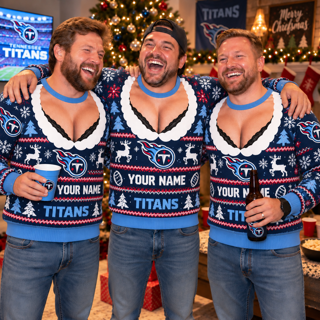 [SPECIAL OFFER] NEW CUSTOMIZED NFL31 TST TENNESSEE TITANS FUNNY CHRISTMAS UNISEX SWEATSHIRT