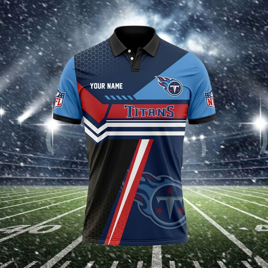 [SPECIAL OFFER] NEW CUSTOMIZED NFL31 TST TENNESSEE TITANS POLO SHIRT