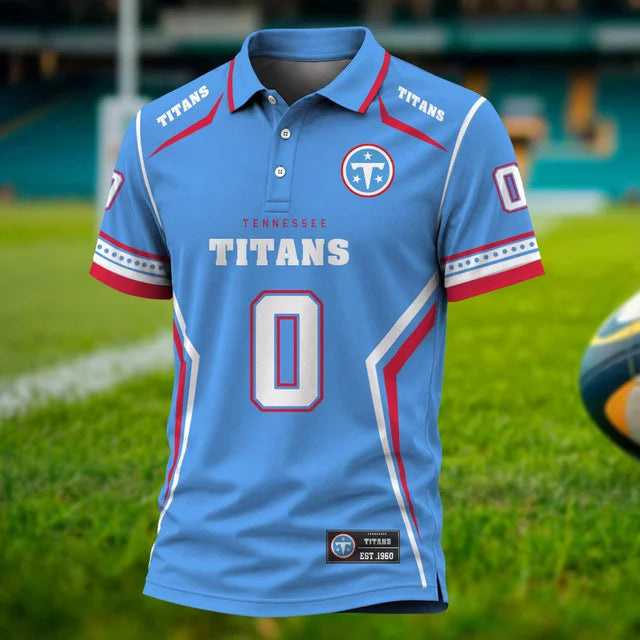[SPECIAL OFFER] NEW CUSTOMIZED NFL31 TST TENNESSEE TITANS POLO SHIRT