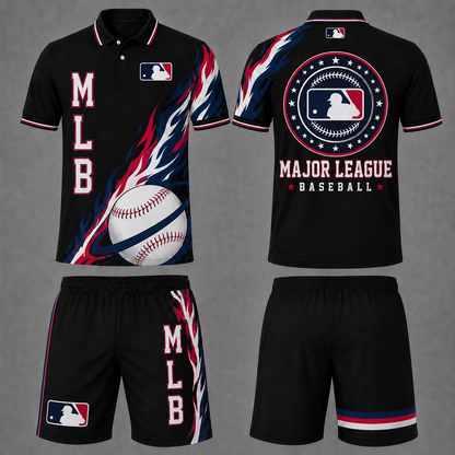 [FLASH SALE] NEW CUSTOMIZED MLB31 MAJOR LEAGUE BASEBALL POLO SHIRT & SHORT PANTS SET