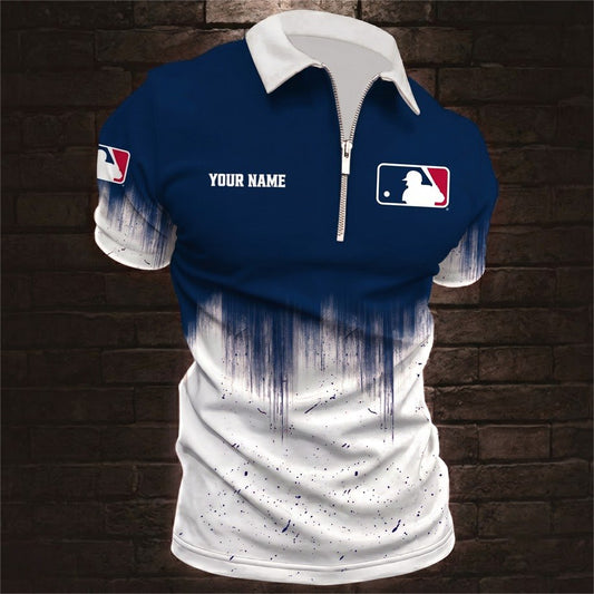 [FLASH SALE] NEW CUSTOMIZED MLB31 MAJOR LEAGUE BASEBALL ZIP POLO SHIRT
