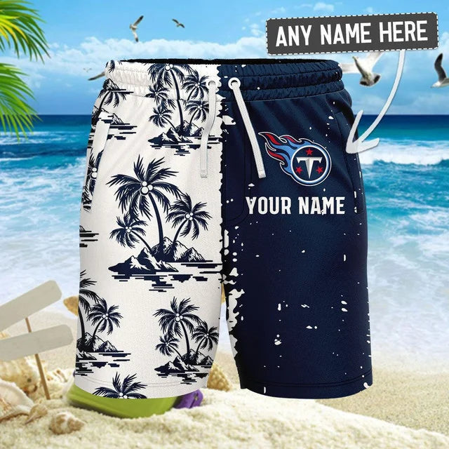 [SPECIAL OFFER] NEW CUSTOMIZED NFL31 TST TENNESSEE TITANS UNISEX HAWAIIAN SHIRT & SHORTS SET