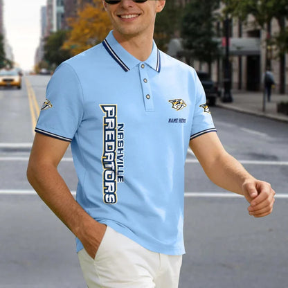 [SUPER SALE] NEW CUSTOMIZED NHL31 NVP NASHVILLE PREDATORS POLO SHIRT