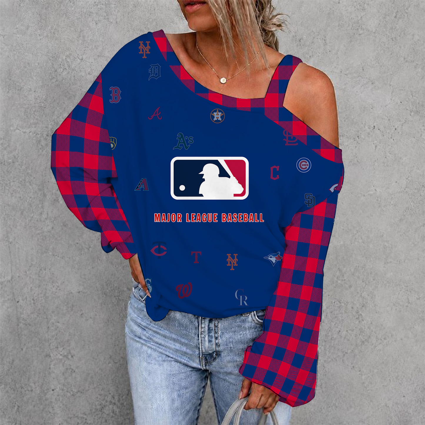 [FLASH SALE] NEW CUSTOMIZED MLB32 ALL TEAMS DROP SHOULDER SWEATSHIRT