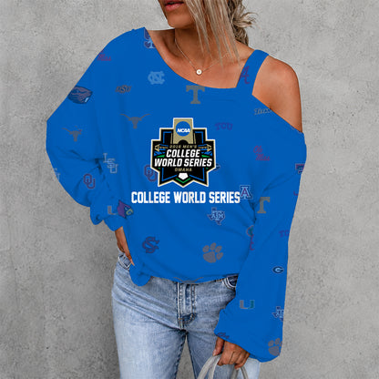 [FAN FAVORITE] NEW CUSTOMIZED NCAA CWS31 COLLEGE WORLD SERIES DROP SHOULDER SWEATSHIRT
