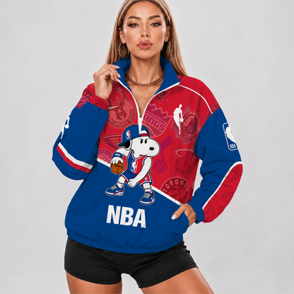 [HOT DEAL] NEW CUSTOMIZED NBA32 ALL TEAMS V-NECK ZIPPER SWEATSHIRT JACKET