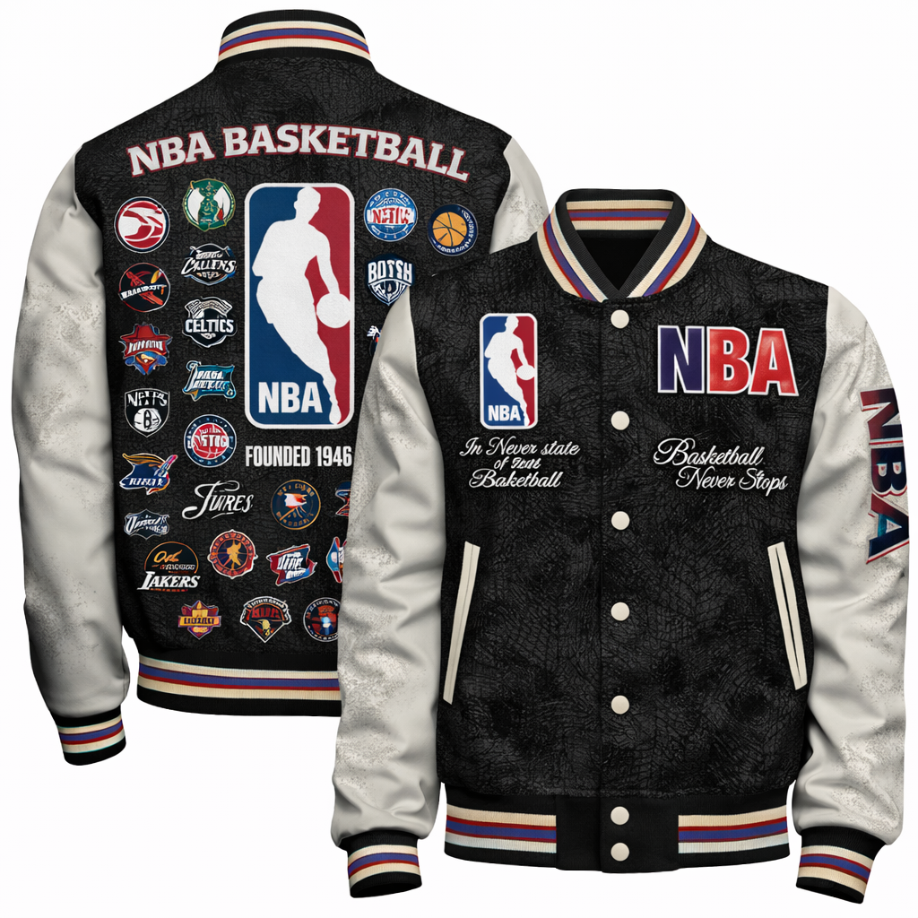 [HOT DEAL] NEW CUSTOMIZED NBA32 NBA ALL TEAMS BASEBALL JACKET, SATIN VARSITY JACKET
