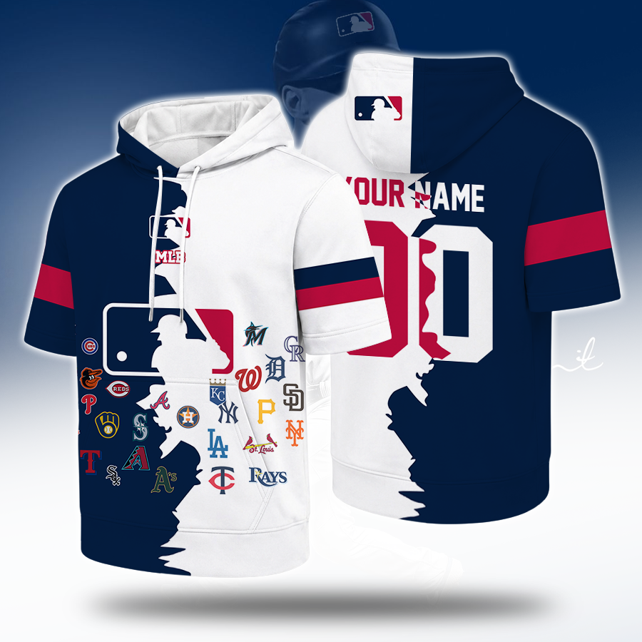 [FLASH SALE] NEW CUSTOMIZED MLB32 ALL TEAMS SHORT SLEEVE HOODIE
