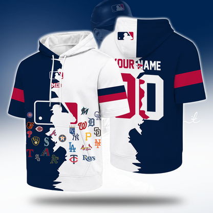 [FLASH SALE] NEW CUSTOMIZED MLB32 ALL TEAMS SHORT SLEEVE HOODIE
