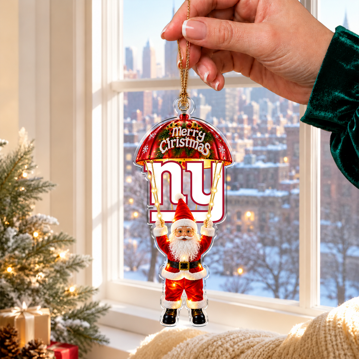 [SPECIAL OFFER] NEW CUSTOMIZED NFL32 NYG NEW YORK GIANTS CHRISTMAS ACRYLIC ORNAMENT