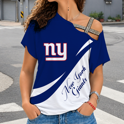 [SPECIAL OFFER] NEW CUSTOMIZED NFL32 NYG NEW YORK GIANTS SHOULDER SHIRT