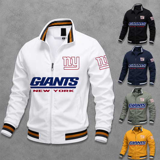 [SPECIAL OFFER] NEW CUSTOMIZED NFL32 NYG NEW YORK GIANTS MULTICOLOR MEN'S CASUAL JACKET