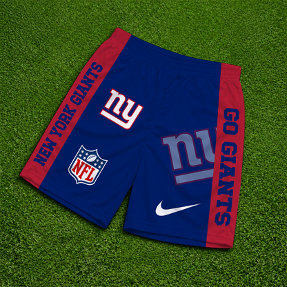 [SPECIAL OFFER] NEW CUSTOMIZED NFL32 NYG NEW YORK GIANTS SHORT PANTS