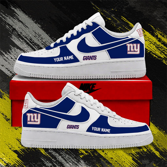 [SPECIAL OFFER] NEW CUSTOMIZED NFL32 NYG NEW YORK GIANTS AF1 SHOES