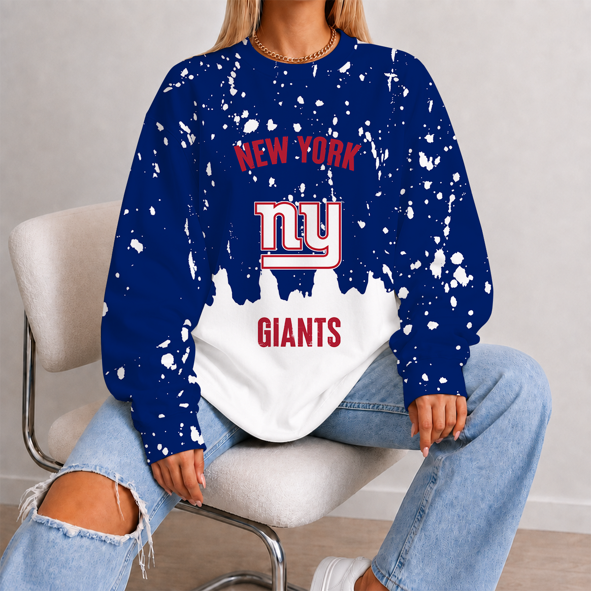 [SPECIAL OFFER] NEW CUSTOMIZED NFL32 NYG NEW YORK GIANTS UNISEX SWEATSHIRT