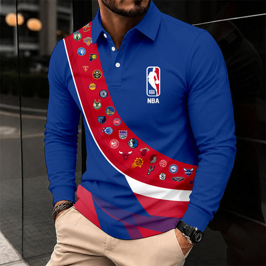[HOT DEAL] NEW CUSTOMIZED NBA32 ALL TEAMS MEN LONG SLEEVE POLO