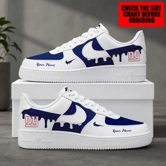 [SPECIAL OFFER] NEW CUSTOMIZED NFL32 NYG NEW YORK GIANTS AF1 SHOES