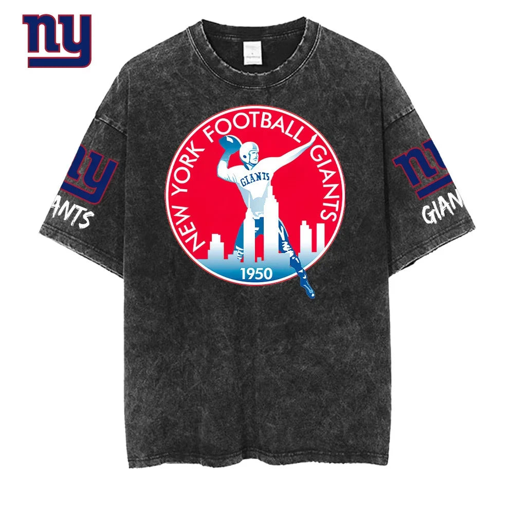 [SPECIAL OFFER] NEW CUSTOMIZED NFL32 NYG NEW YORK GIANTS FUNNY MULTICOLOR WASHED TEE