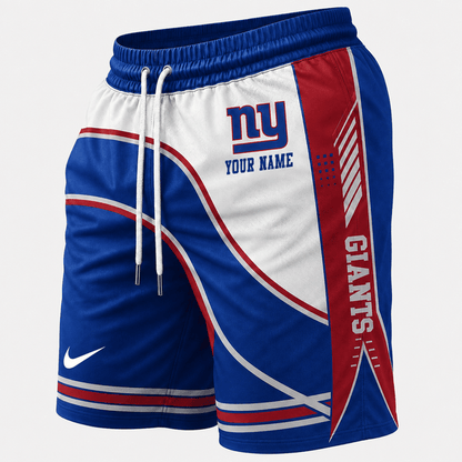 [SPECIAL OFFER] NEW CUSTOMIZED NFL32 NYG NEW YORK GIANTS SHORT PANTS