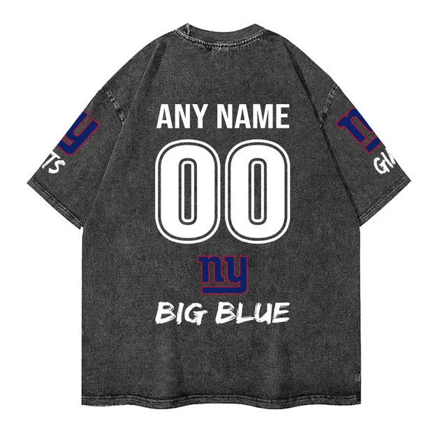 [SPECIAL OFFER] NEW CUSTOMIZED NFL32 NYG NEW YORK GIANTS FUNNY MULTICOLOR WASHED TEE