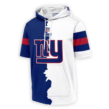 [SPECIAL OFFER] NEW CUSTOMIZED NFL32 NYG NEW YORK GIANTS SHORT SLEEVE HOODIE T-SHIRT