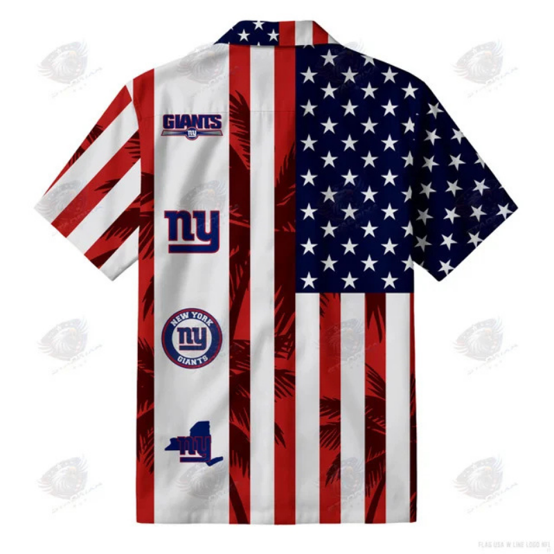 LIMITED EDITION - NEW CUSTOMIZED NFL32 NYG NEW YORK GIANTS PATRIOTIC 250 USA HAWAIIAN SHIRT