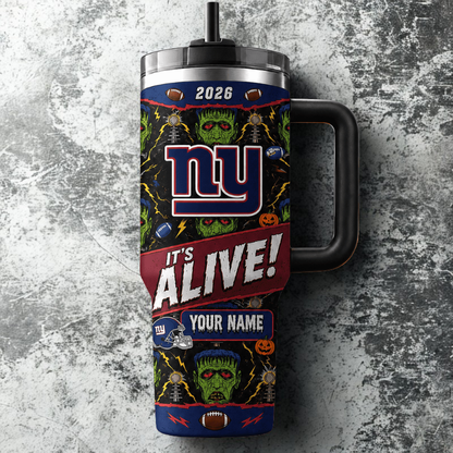 [SPECIAL OFFER] NEW CUSTOMIZED NFL32 NYG NEW YORK GIANTS HALLOWEEN  40OZ TUMBLER