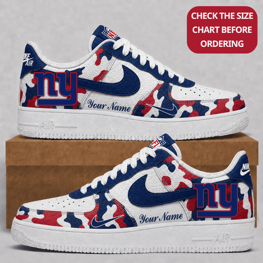 [SPECIAL OFFER] NEW CUSTOMIZED NFL32 NYG NEW YORK GIANTS AF1 SHOES