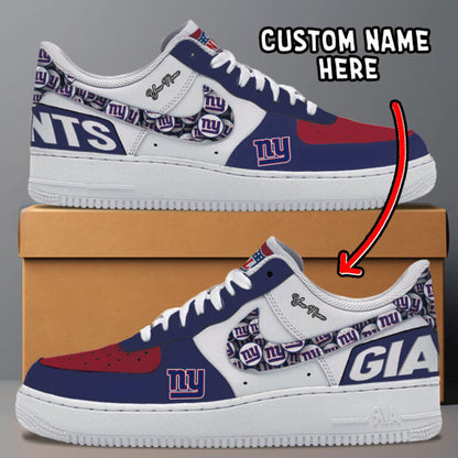 LIMITED EDITION - NEW CUSTOMIZED NFL32 NYG NEW YORK GIANTS AF1 SNEAKERS