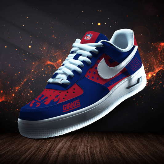 LIMITED EDITION - NEW CUSTOMIZED NFL32 NYG NEW YORK GIANTS AF1 SNEAKERS