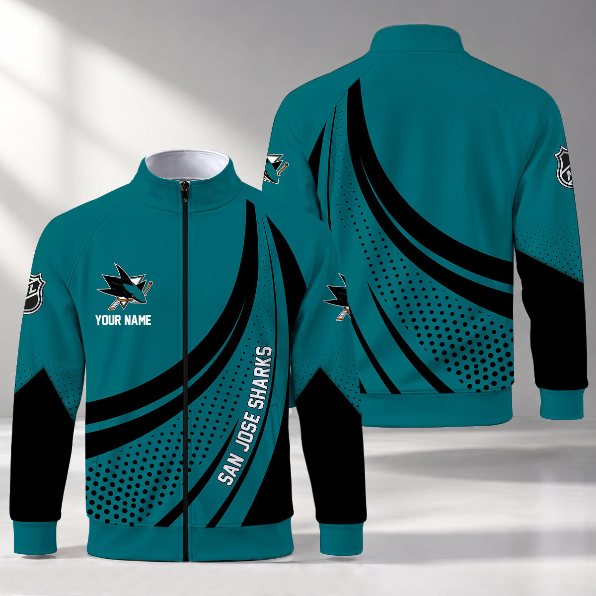 [SUPER SALE] NEW CUSTOMIZED NHL32 BBA ALL TEAMS STAND COLLAR JACKET