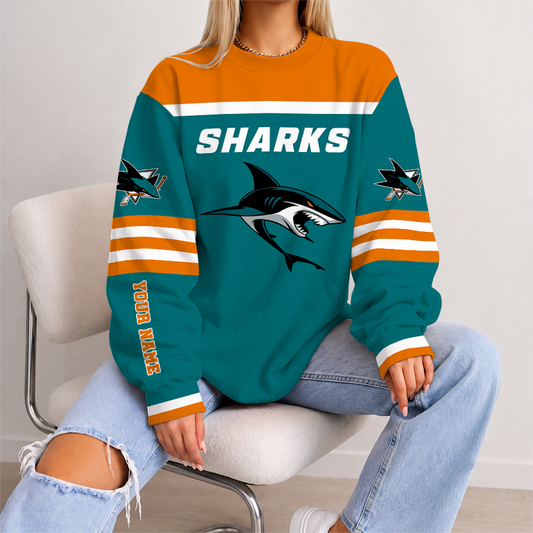 [SUPER SALE] NEW CUSTOMIZED NHL32 SJS SAN JOSE SHARKS UNISEX SWEATSHIRT