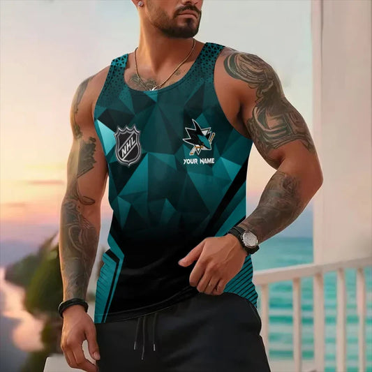 [SUPER SALE] NEW CUSTOMIZED NHL32 SJS SAN JOSE SHARKS UNISEX TANK TOP
